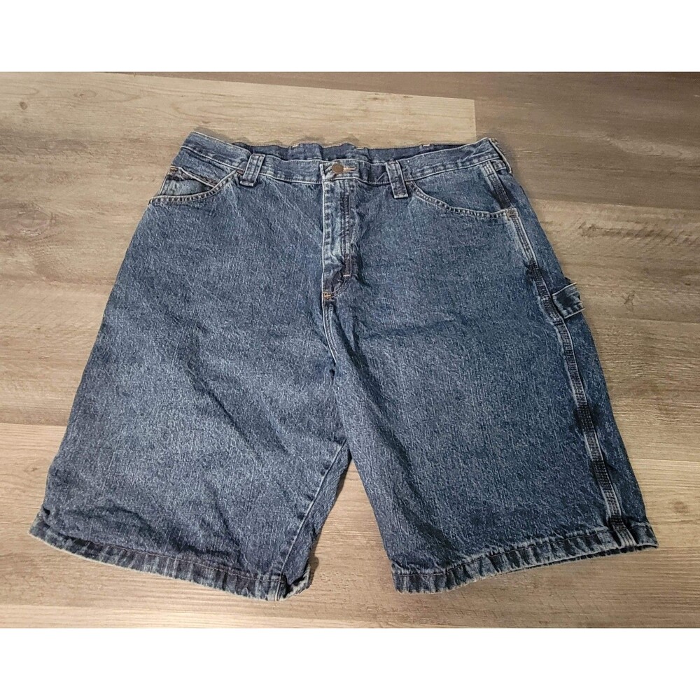 Wrangler Mens Carpenter Denim True Blue Jean Shorts Five Star Work Size 38